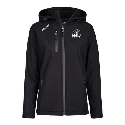 SOFTSHELL JACKE TRAINERTEAM WEIBLICH SCHWARZ